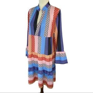 BOOHOO V neck flutter sleeve dress